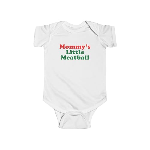 Infant Onesie, Mommy's Little Meatball Baby Bodysuit, Italian Iconic Shirt, Funny Meme, Y2K Fashion, NYC Gift
