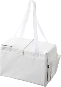 山崎実業(Yamazaki) ミシン収納バッグ ホワイト 約W46×D25×H31cm（組み立てサイズ：取っ手含まず） タワー tower アイロンマットにもなる 裁縫道具 収納 6118