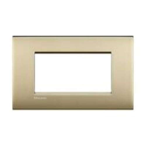 BTicino L4804LNC Livinglight Placca a 4 Moduli, Noce