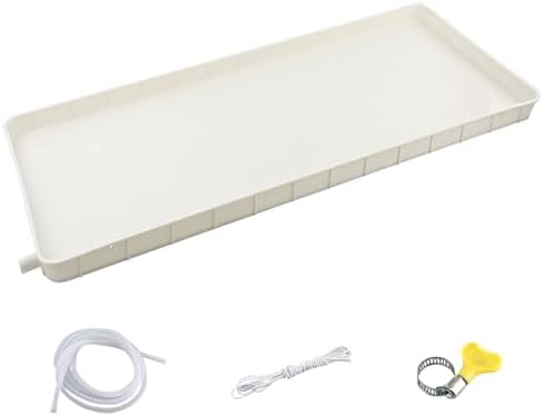 Air Conditioner Drip Pan with Drain, Durable Condensate Drain Pan for Indoor/Outdoor AC Units, Complete Drain Kit with 2m Hose - Essential HVAC Accessory
