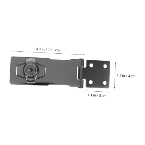 Image of PartyKindom Shed Latch Door Security Latch Barn Door Lock Padlock Robust Keyed Locking for Offices