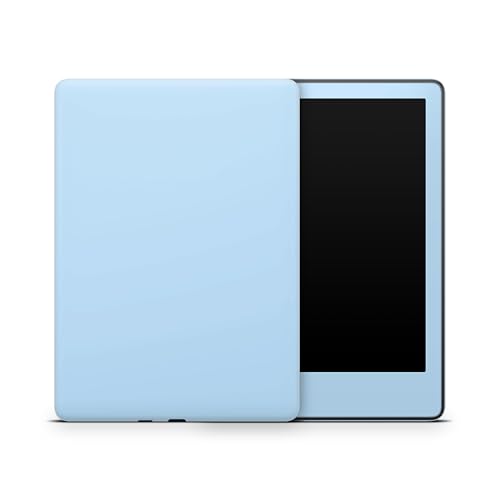 ZOOMHITSKINS Glitter Kindle Skin Compatible with Kindle Paperwhite Gen 11 (2021), Solid Color Sky Blue, Easy Bubble-Free 3M Vinyl Decal, Made in The USA