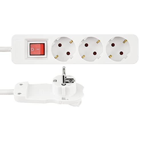 REV Ritter 12326114 Enchufe Schuko Blanco 2m Cover