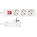 REV 0012326114 Smart, potrójne gniazdko z płaską wtyczką (8 mm), 2 m, maks. 3680 W, białe