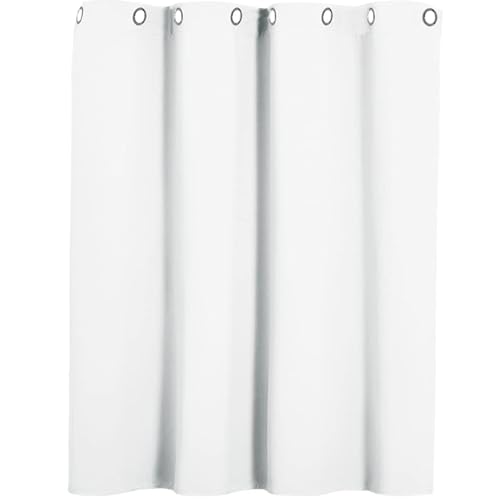 QINLIQIN Cortinas Termicas Aislantes Frio y Calor 146 x 115 cm Cortinas Cortas para Ventanas Poliéster Color Sólido Protección contra El Frío para Decoración del Hogar, Blanco
