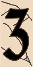 3" x 6" Ceramic Tile Address House Number Southwest Sand #3 THREE