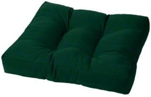 Tufted Ottoman Cushion | 21 x 17 x 4 Indoor/Outdoor | Sunbrella Forest Green (5446-0000)