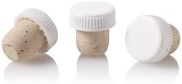 WidgetCo 21.5mm Natural T-Cork with White Top, For Liquor, Spirits, Syrups & More (Qty 25)