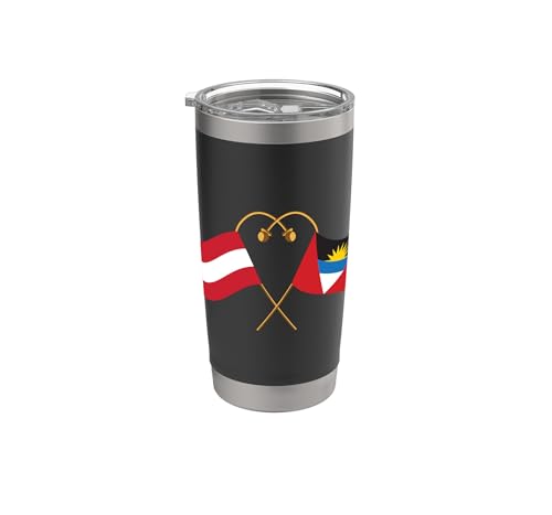Österreich Flagge Antigua & Barbuda Flagge Doppelwandiger Edelstahl-Thermobecher