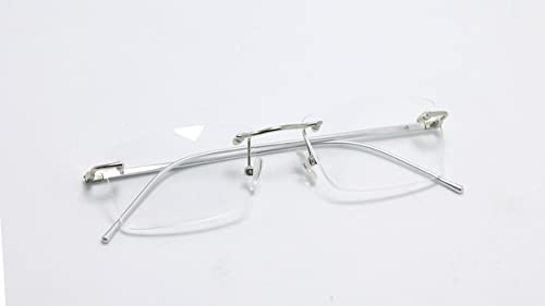 Armação Óculos Alumínio Super Leve Sem Aro Com Lentes Sem Grau