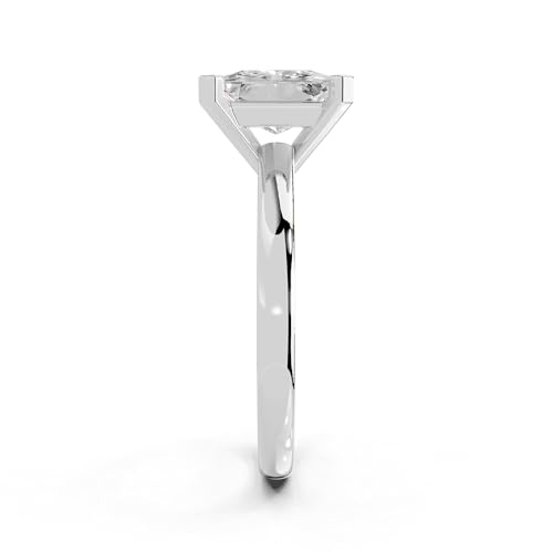 1-5 Carat 14K 18K Gold Platinum Princess Cut 4 Prong Solitaire Lab Grown Diamond Ring, Engagement, Anniversary, Wedding, IGI Certified, Promise Rings for Women (1-5 Ct, F-G Color, VS1-VS2 Clarity)3