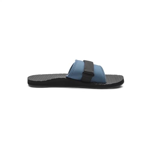 Image of Volcom Men's Recliner Slide Sandals - Comfort Foam Footbed, Water-Friendly Nubuck Strap Slides, Navy, 14