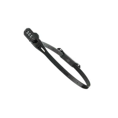 Hiplok Z LOK Combo Bike Lock/Motorbike Helmet Lock - Black. 3 Digit Code. Steel Core & 45cm Locking Length. Optional Bracket
