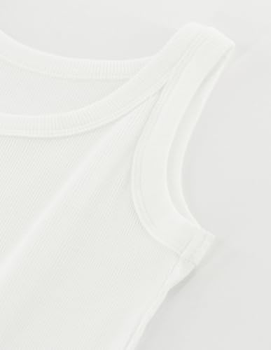 Image of Girls Tanks Tops Ribbed Sleeveless Summer Crop Tops for Kids 4Y-12Y