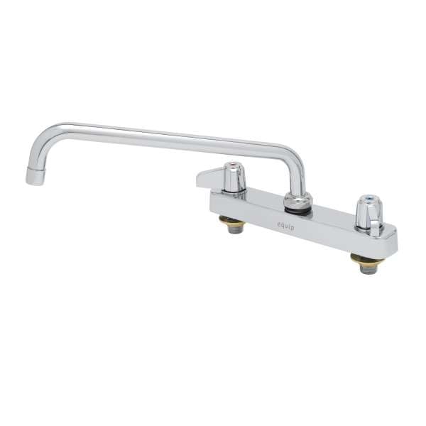 T&S Brass 5F-8CLX12 Equip 8" C/C Deck Mount Workboard Faucet with 12" Swing Nozzle
