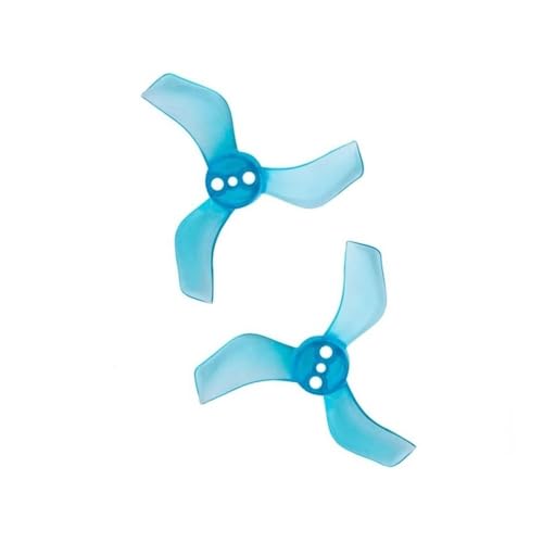 Hélices 40 mm Tinywhoop anti-vibration en polycarbonate bleu pour drone de course RC FPV