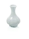 Vase aus Porzellan in weiß Vase aus Porzellan (Höhe: 13,5 cm, Ø oben: 4 cm) in weiß, SERIE BAVARIA, mit Dekorrand - Premium-Qualität / für traditionelles, gutbürgerliches Ambiente
