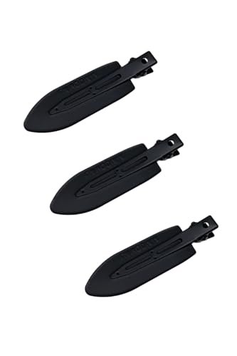 wumio 前髪クリップ ブラック 3個セット 跡がつかない フラット形 スタイリング 髪留め 女優 ヘアクリップ ヘアピン 洗顔 メイク 跡クセ 留め跡 前髪 目立たない