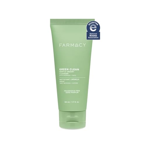 Farmacy Gentle Creamy Face Cleanser - Hydrating Facial Cleanser to Nourish & Help Remove Makeup & Impurities - Enriched with Aloe & Moringa Oil to Soothe, Purify & Refresh Skin (50ml)
