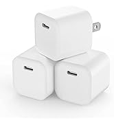 USB C Charger Block, Besgoods [3Pack] 5V/2.4A Phone Charger Power Adapter Mini Cube Wall Plug Com...