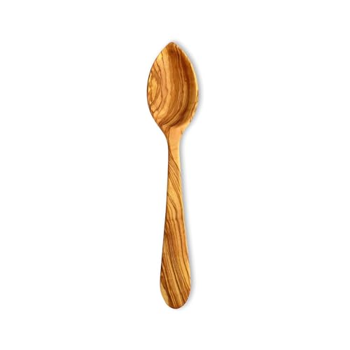 Cuchara clásica de Madera Olivo Fabricada artesanalmente en España.Utensilio de Cocina (31,5 cm)