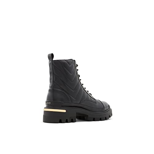 Aldo Women's Quilt Combat Boot, Black, 8.5 #TOP6