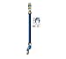 Dormont 16100BPQSR72 1" Blue Hose Moveable Gas Connector Hose 72" Long with Blue PVC, 1 SnapFast QD, 1 Swivel MAX, & Coiled Restraining Cable