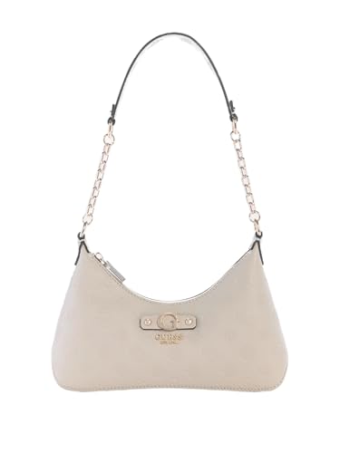 GUESS Bolsa de ombro DITA, logotipo cinza-acastanhado claro