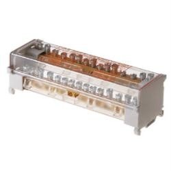 Barrette bipolaire 8m EN 50022 pour tableau électrique domestique