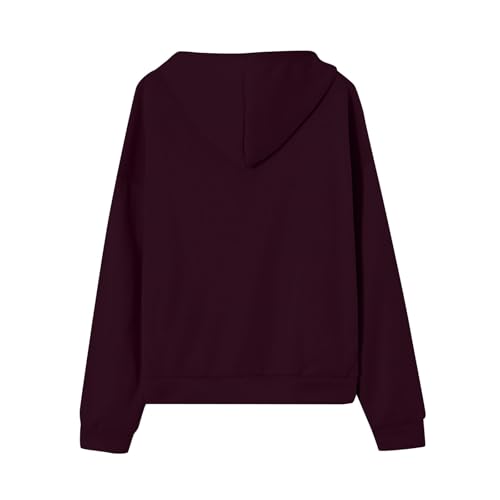 OIOLOYJM Zipper Hoodies for Women Long Sleeve Oversized Sweatshirts Y2k Drawstring Soft Jacket 2025 Fall Fashion with Pockets