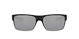 Oakley Men's OO9256 TwoFace Asian Fit Rectangular Sunglasses, Matte Black/Grey, 60 mm