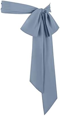 Juweniz Women's Long Chiffon Sash Waist Belt For Bridal Wedding Bridesmaid Prom Formal Special Occasion Dresses Belt 3'' Dusty Blue