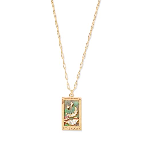 Rocksbox Tarot Card Pendant Necklace - Gold Chain Necklace for Women - 14k Gold Plating - Premium Quality Jewelry
