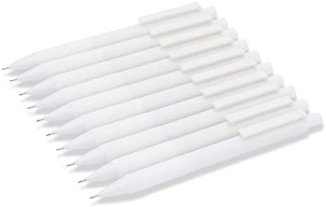 COLNK Mechanical Pencil Set for Office School Supplies,0.5mm Drawing Pencils for Students Kids, White Barrel, Counts 10