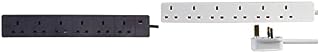 Pro Elec - Extension Lead, 6 Socket, 3 Metres (Black)