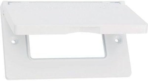 Southwire WCH1GFIW-UPC 1 Gang Horizontal GFCI Aluminium Weatherproof Cover - White
