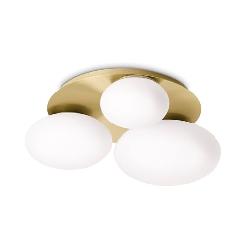 Plafonnier rond Ideal Lux NINFEA pour illuminer votre salon chaleureux