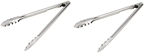 Handcrafted Stainless Steel Utility Tongs - Set of 2