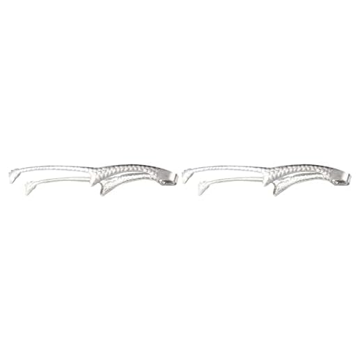 BESTonZON 2 Uds. Pinzas de Cocina para Comida Pinzas de Metal para Buffet Pinzas para Ensalada Pinzas para Tostadora de Cocina Acero Inoxidable Japonés