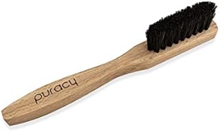 Puracy Laundry Stain Remover Brush for Tough, Deep, and Aged Clothing Stains, with Genuine Horsehair Bristles for Safe and Effective Stain and Odor Elimination