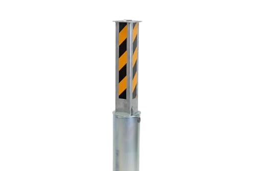 The Ramp People Telescopic Bollard for Car Parks and Driveways Heavy Duty Reflective - Black/Yellow
