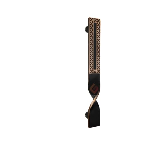 Image of GOSAI Twist Main Door Handle - Heavy-Duty Push Pull for Barn, Glass, Office, Home, Hotels (Antic Brass, 12 Inch)