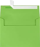 A7 Invitation Envelopes w/Peel & Press (5 1/4 x 7 1/4) - Limelight Green (50 Qty) | Perfect for Invitations, Announcements, Sending Cards, 5x7 Photos | Printable | 80lb Paper | LUX-4880-101-50