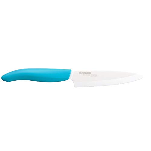 Kyocera Revolution Series 4-1/4-Inch Utility Knife, Blue Handle