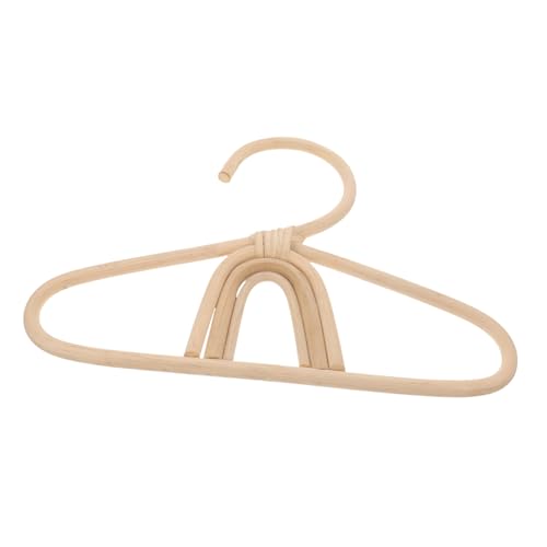 OUNONA Rattan Hanger Compact Closet Organizer for Clothes Smooth Finish and Exquisite Craftsmanship for Nursery Storage and Clothes Drying Natural Color Rainbow Design