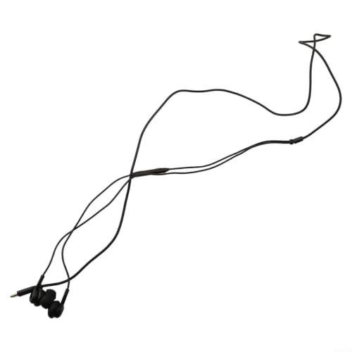 NEIQIUWING Auriculares con cable USB C para Galaxy A54, A34 y A53, ergonómicos, con mando a distancia, color negro