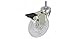 Richelieu Hardware 31001020386 Contemporary Furniture Swivel Caster with Brake, 3-15/16 in (100 mm) Wheel Diameter, Clear