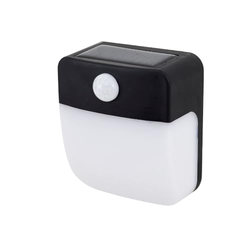 Gaya Arandela Solar Milky 2W 6000K 120 Lúmens IP54 Preta