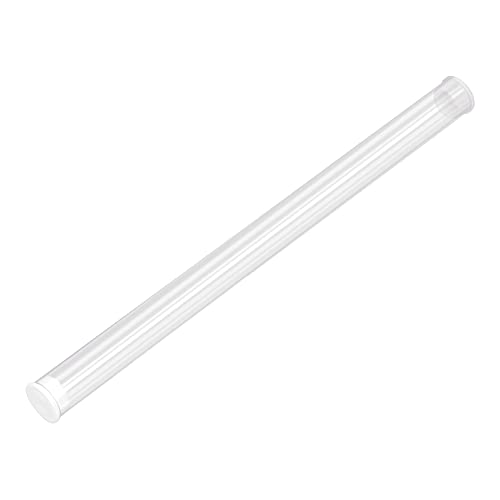 Sourcing Map 2er-Set PC-Klarrohr – 15 Mm ID X 16 Mm OD X 225 Mm Länge, Inkl. 4 Weißen Deckeln