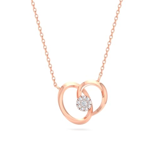 PERRIAN Jewels presents The Rose Gold 18k and Natural Diamond Pendant specially desgined for Womens and Girls.